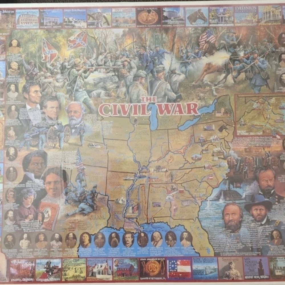 White Mountain The Civil War 1000 Piece Puzzle 1994 Sealed Box
